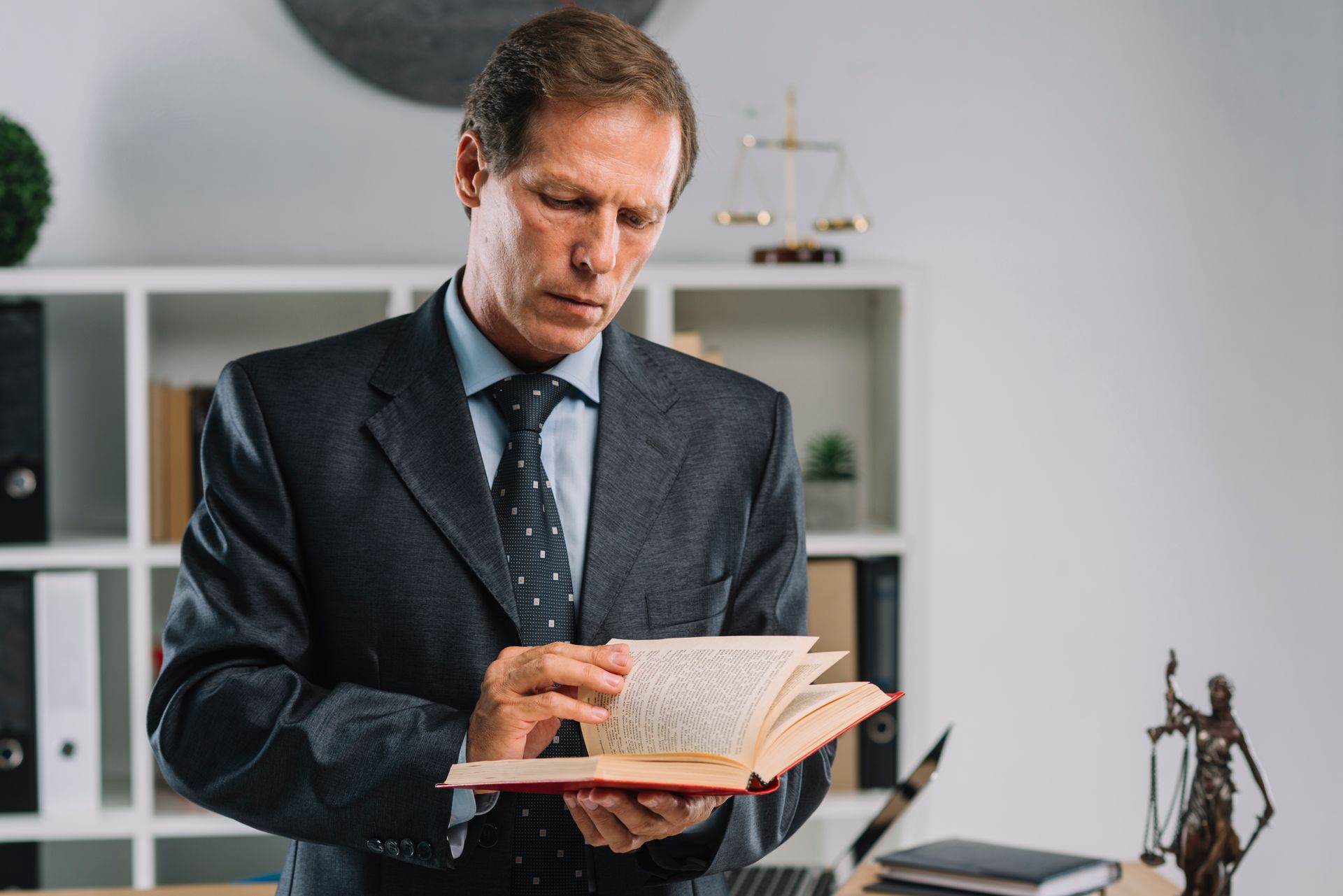 Legal professional at Hovhannisyan Legal Support reviewing documents