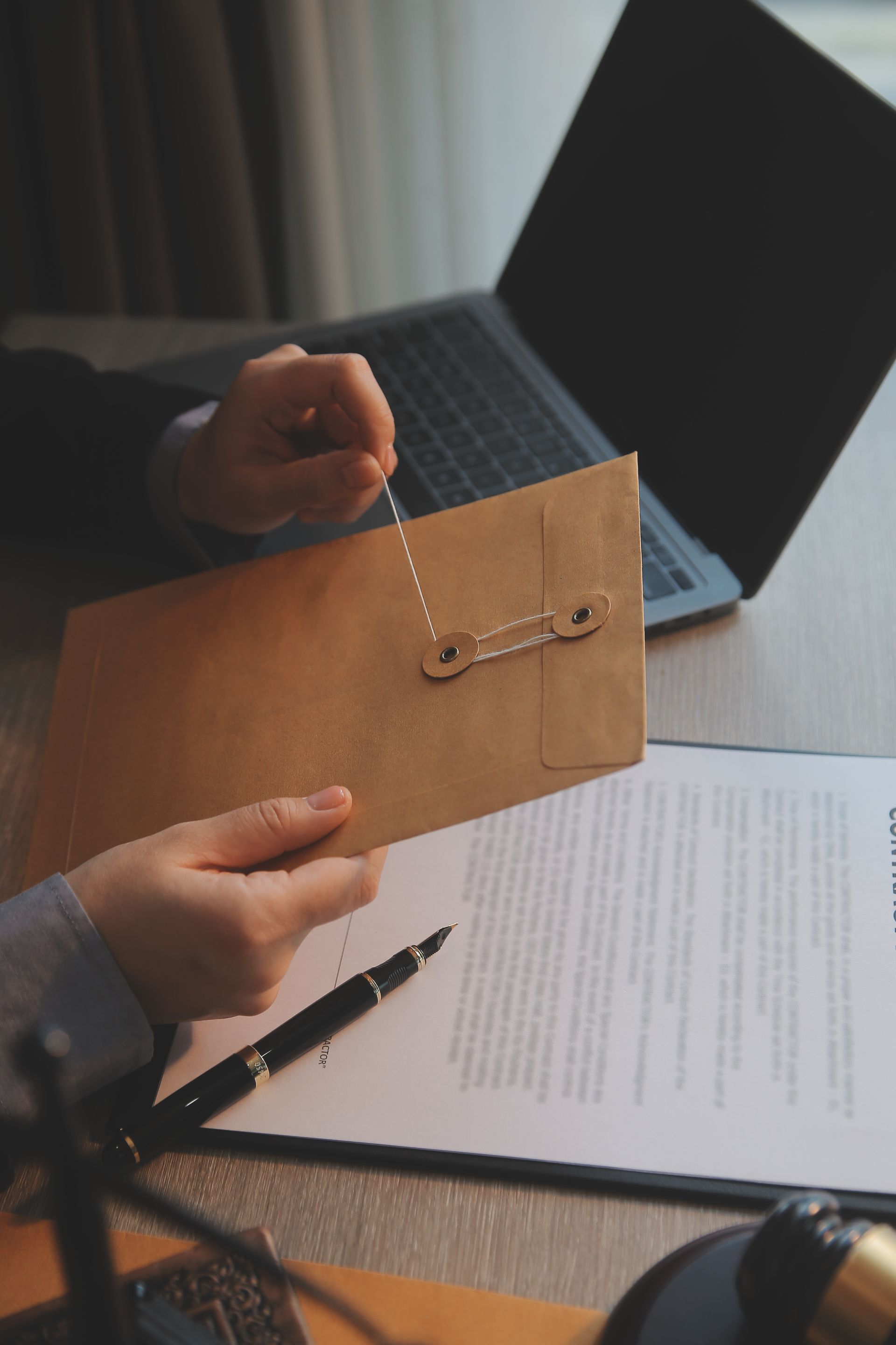 Legal document being professionally handled — Service of Process